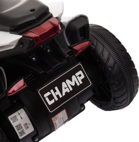 HOMCOM Elektryczny motocykl dla dzieci, światła i dźwięki, 3 km/h, ładowalny, tworzywo sztuczne i metal, Czarny/Biały