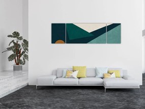 Obraz - Abstrakcja kubistyczna (170x50 cm)