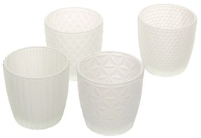 Świeczniki Altare 4szt. milk glass