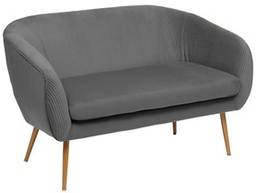 Mała sofa dwuosobowa SOLARO, aksamitne obicie