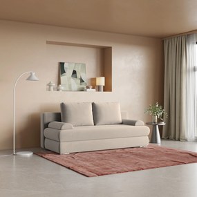 Masseno Sofa ASPERO z funkcją spania i pojemnikiem na pościel - Beżowy - PAROS 02