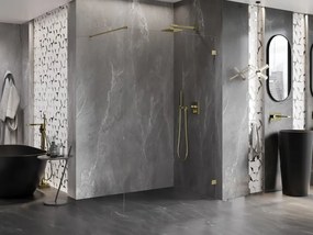 Mexen Lunar ścianka prysznicowa Walk-in prawa 60 x 200 cm, transparent 8 mm, złota - 830-060-000-50-00-P