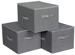 Pojemnik z zamkiem błyskawicznym 3 szt. CURAN szary