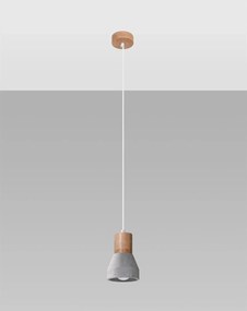 Lampa wisząca QUBIC szara SOLLUX  LIGHTING