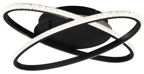 Czarna lampa sufitowa LED Lane – Trio