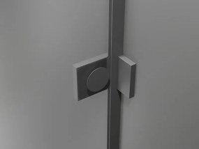 Mexen Lunar-B drzwi prysznicowe uchylne lewe 140 cm, transparent, gun metal - 832S-140-050-95-00-L