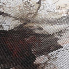 Obraz obrazu abstrakcyjnego (z zegarem) (90x30 cm)