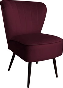 Fotel PRL tkanina Welur nogi metalowe : Kolor nogi - Czarna stożek, Kolor tkaniny - VELVET - MG02