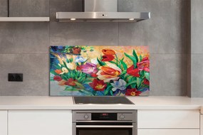 Szklany Panel Polne Kwiaty