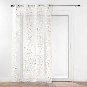 Firanka z woalu w biało-złotym kolorze 140x240 cm Floressia – douceur d'intérieur