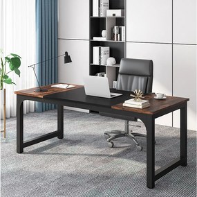 Biurko na laptopa, stolik, biurko do nauki w domu i biurze, stanowisko pracy w biurze, 180 x 80 x 75 cm