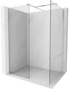 Mexen Kioto ścinka prysznicowa Walk-in 150 x 120 cm, transparent, nikiel szczotkowany - 800-150-202-97-00-120