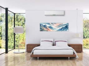 Obraz - Akwarelowe góry (170x50 cm)