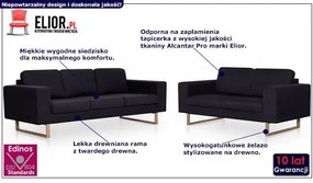 Zestaw wypoczynkowy Ladi 2+3 - Czarny