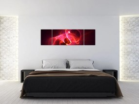 Nowoczesny obraz różowej abstrakcji (170x50 cm)