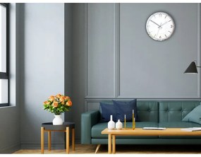 Zegar na ścianę klasyczny cichy mechanizm okrągły z białą tarczą akrylowy