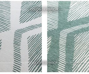 Zielono-kremowy dywan odpowiedni na zewnątrz 80x150 cm Gemini – Elle Decoration
