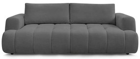 Ciemnoszara rozkładana/ze schowkiem sofa 251 cm Fuji – Bobochic Paris