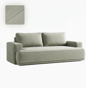 Sofa z Funkcją Spania CAMELIA Szara Boucle Nowoczesna