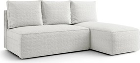 Biała sofa narożna z pojemnikiem S0-B04