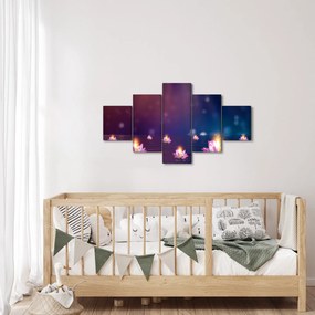 Obraz - Magiczne lilie wodne (125x70 cm)