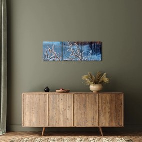 Obraz - Zimowa łąka (z zegarem) (90x30 cm)