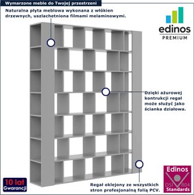 Szary nowoczesny regał biblioteczka na książki S9-N41