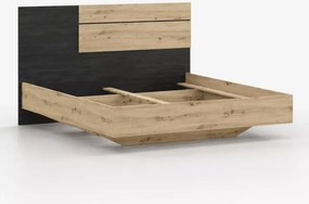 Łóżko Norven 160x200 dwuosobowe ze stelażem artisan sosna norweska nowoczesne