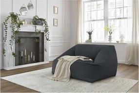 Ciemnoszary sztruksowy worek do siedzenia Lilibet – Bobochic Paris