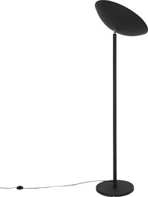 Industrialna lampa podłogowa czarna ze złotym wnętrzem 60 cm - Magnax