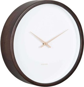 Zegar ścienny Ancho - Ciemne drewno - Ø32,6cm