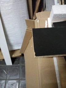 PROMOCJA Stół jadalniany MADO czarny z blatem w dekorze dąb artisan 80x80cm II. jakość