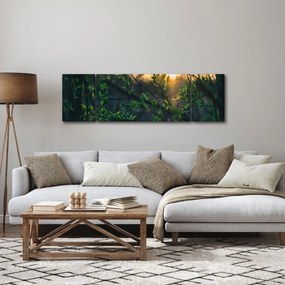 Obraz słońca przeświecającego przez gałęzie drzew (170x50 cm)