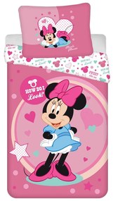 Dziecięca pościel jednoosobowa z mirowłókna 140x200 cm Minnie Sweet Like Me – Jerry Fabrics