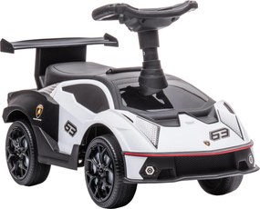 AIYAPLAY Licencjonowany Lamborghini na pedały, samochodzik z efektami dźwiękowymi, zabezpieczeniem przed wywrotką, 67 cm x 28 cm x 38 cm