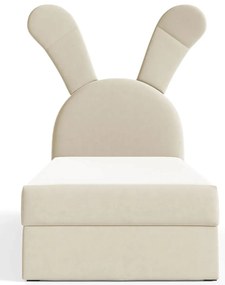 Beżowe łóżko kontynentalne dla dziecka 100x200 cm N3-P74