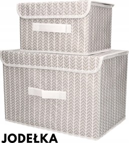 Organizery tekstylne 38x25x23 cm + 26x20x16cm komplet 2 sztuk z pokrywami