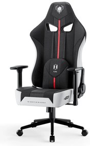 Materiałowy Fotel Diablo X-Player 2.0 Small: Biało-czarny