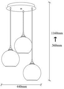 Lampa wisząca Gold - 021, złota-czarna