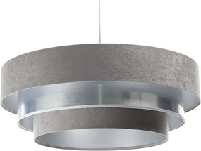 Szaro-srebrna okrągła lampa wisząca nad stół - 4X S454 L3-E88