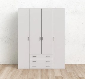Biała szafa 154x200 cm Space – Tvilum