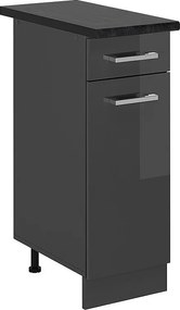 Szafka dolna do kuchni antracyt wysoki połysk 30x60x81.6 r-line