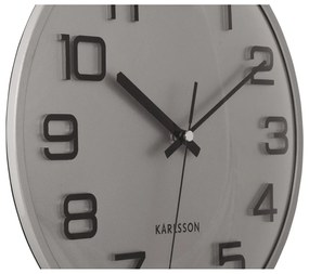 Karlsson 6022SI designerski zegar ścienny srebrny,średnica 30 cm