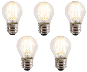 Zestaw 5 ściemnialnych 3-stopniowo żarówek LED E27 P45 5W 700 lm 2700K