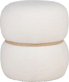 Pufa Milford, Biały, 38x38x41 cm, Kendra Home
