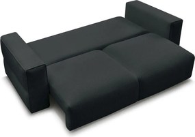 Czarna rozkładana/ze schowkiem sofa 265 cm Ezechiel – Bobochic Paris