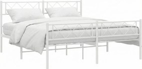 Białe industrialne metalowe łóżko 120x200 cm R5-R50