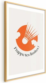 Plakat Lotka na tle pomarańczu 40x60 cm z ramą złotą z marginesem ARTGEIST B