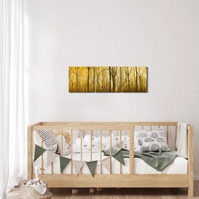 Obraz - Plantacja drzew (z zegarem) (90x30 cm)