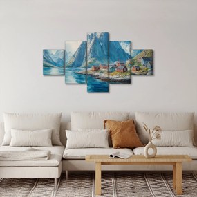 Obraz - Norweskie miasteczko (125x70 cm)